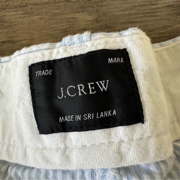J Crew Mens size 34 Waist Blue Seersucker Stripe 9” Shorts Preppy Easter Stretch - Picture 3 of 6